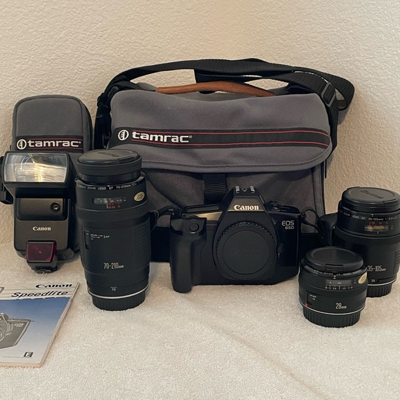 Canon Camera EOS650, 3 Lenses, Flash & Bag Bundle